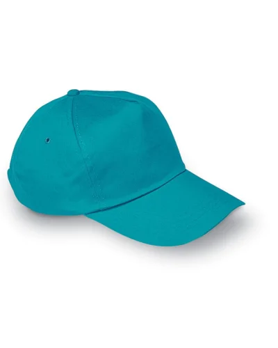 GLOP CAP Cappellino 5 pannelli in cotone, regolabile Turchese
