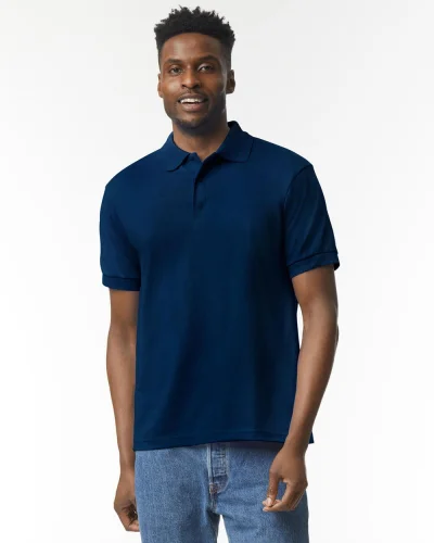 Polo uomo Gildan DryBlend cotone-pol. Regular, senza etichette