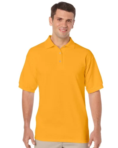 Polo uomo Gildan DryBlend cotone-pol. Regular, senza etichette Gold