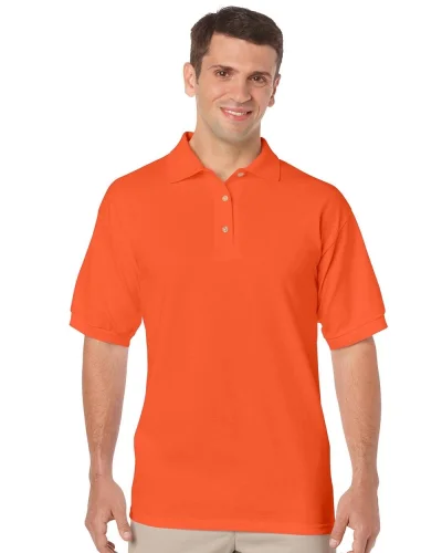 Polo uomo Gildan DryBlend cotone-pol. Regular, senza etichette Arancione