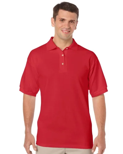 Polo uomo Gildan DryBlend cotone-pol. Regular, senza etichette
