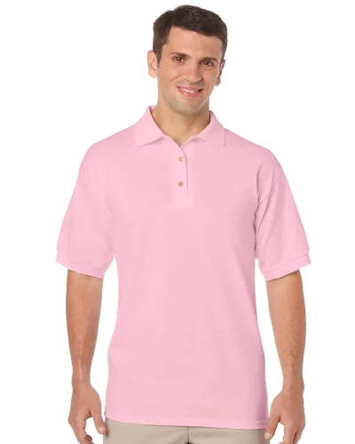 Polo uomo Gildan DryBlend cotone-pol. Regular, senza etichette Light Pink