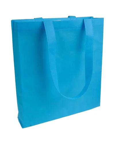 Shopper Rewind TNT 80g Manici Lunghi 36x40x9 cm Soffietto Celeste
