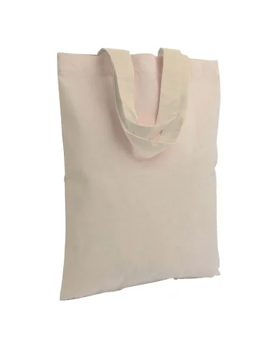 Shopper mini cotone 135g manici corti colorati Naturale