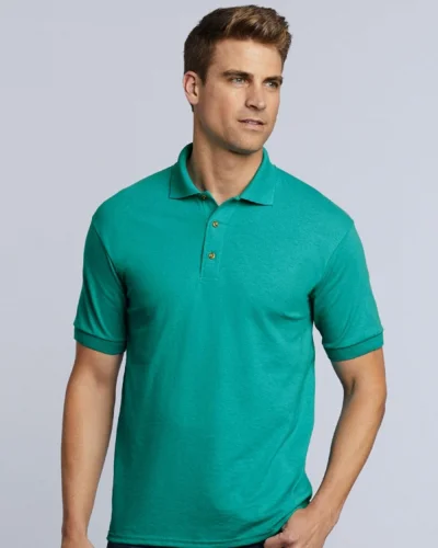 Polo uomo Gildan DryBlend cotone-pol. Regular, senza etichette