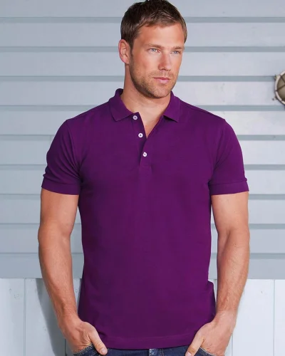 Polo uomo slim fit cotone ed elastan