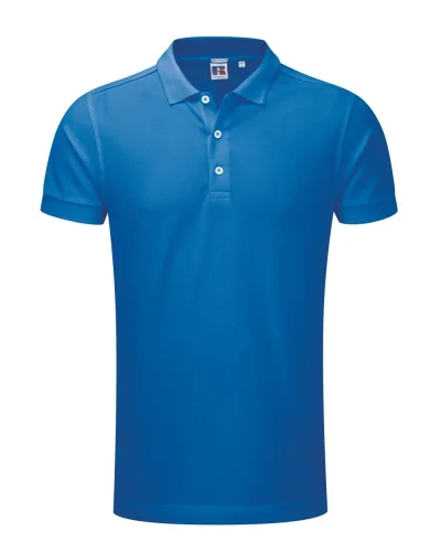 Polo uomo slim fit cotone ed elastan Azure