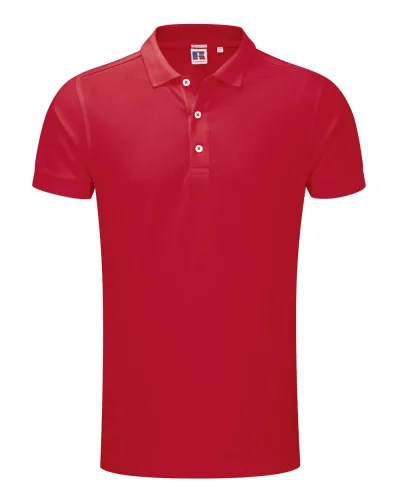 Polo uomo slim fit cotone ed elastan Classic Red
