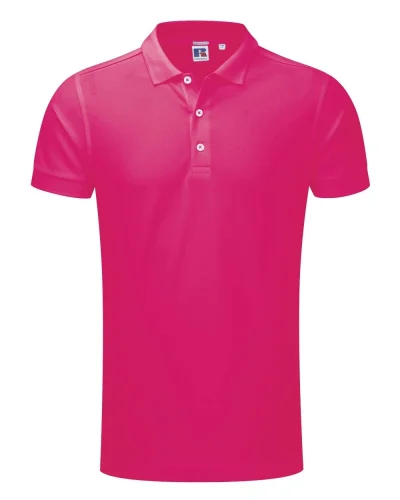 Polo uomo slim fit cotone ed elastan Fuchsia