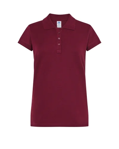 Polo Donna  Regular Fit Cotone 200g Burgundy