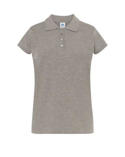 Polo Donna  Regular Fit Cotone 200g Grey Melange