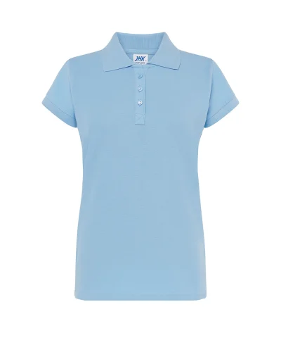 Polo Donna  Regular Fit Cotone 200g Sky Blue