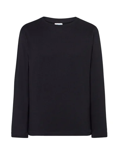 T-shirt bambino Kid a manica lunga 100% cotone regular fit Black