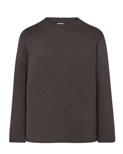 T-shirt bambino Kid a manica lunga 100% cotone regular fit Graphite