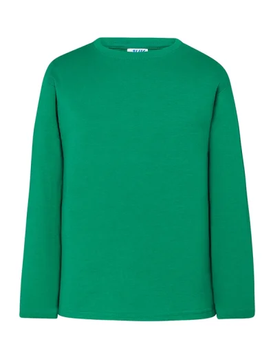 T-shirt bambino Kid a manica lunga 100% cotone regular fit Kelly Green