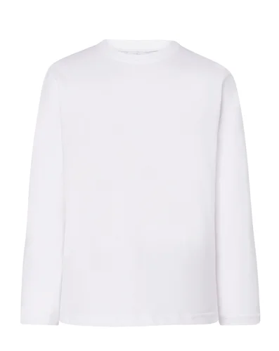 T-shirt bambino Kid a manica lunga 100% cotone regular fit White