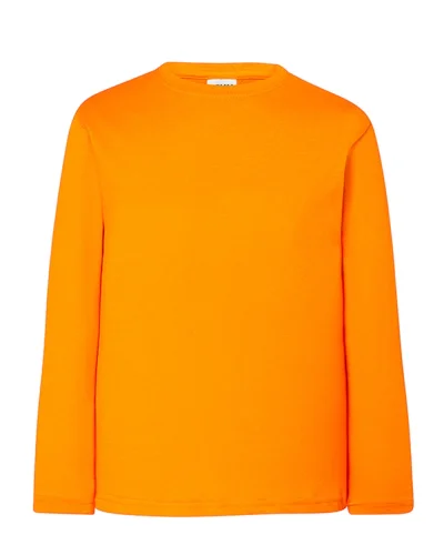 T-shirt bambino Kid a manica lunga 100% cotone regular fit Arancione