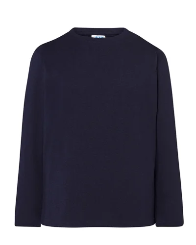T-shirt bambino Kid a manica lunga 100% cotone regular fit Navy