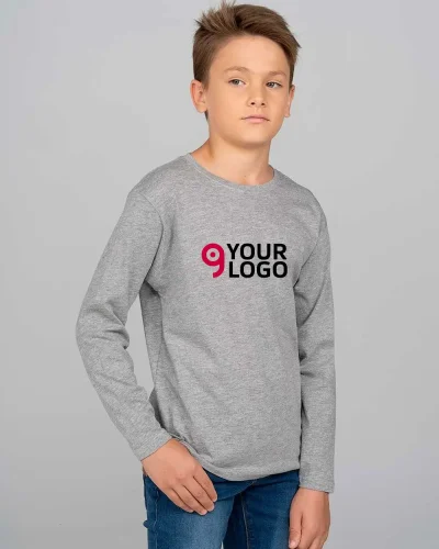 T-shirt bambino Kid a manica lunga 100% cotone regular fit