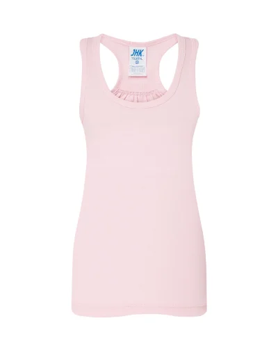 Canotta bimba cotone 100%  spalline incrociate regular Pink