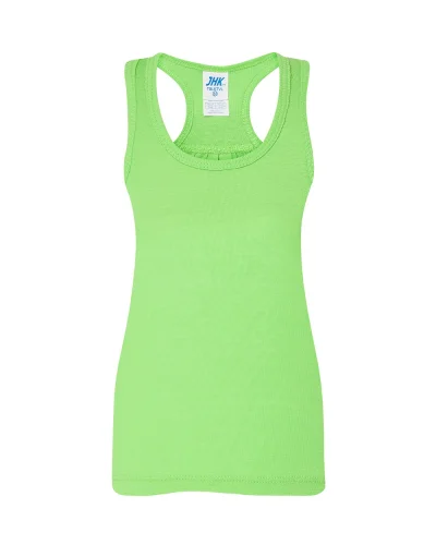 Canotta bimba cotone 100%  spalline incrociate regular Lime