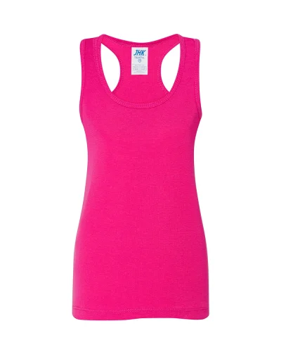 Canotta bimba cotone 100%  spalline incrociate regular Fucsia
