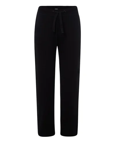 Pantaloni felpati Uomo con elastico e coulisse Black