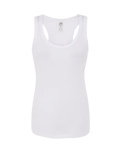 JHK Aruba Canotta Donna Slim 100% Cotone Spalline Incrociate White