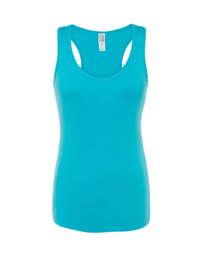 JHK Aruba Canotta Donna Slim 100% Cotone Spalline Incrociate Turquoise