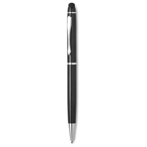 EDUAR Penna a Sfera Twist Alluminio con Touch e Refill Blu