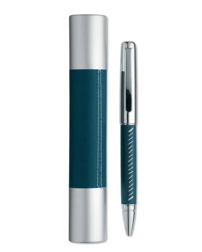 Penna a sfera in metallo con rifiniture cromate