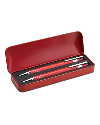 ALUCOLOR Set Penna e Matita in Alluminio con Custodia Metallica