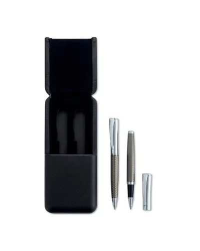 DERRICK Set Penne Regalo Metallo Twist & Roller con Scatola