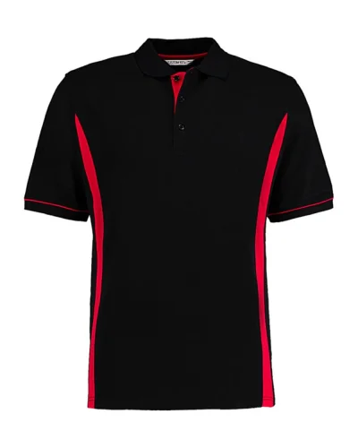 Polo Scottsdale 100% Cotone 210g Regular Manica Contrasto Black/Red