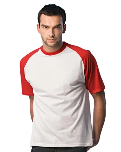 T-shirt Baseball Colorata  100% Cotone 180g Regular Fit