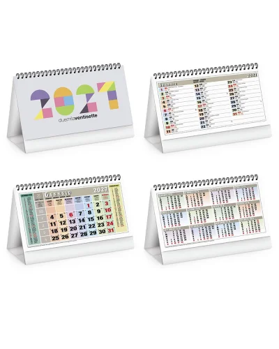 Calendario da tavolo Square Table 2027 bianco 19x14,5cm 13 fogli