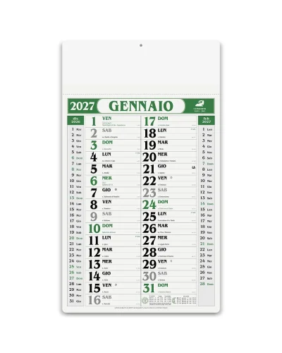 Calendario Olandese Gigante 31x53,5cm carta naturale 12 mesi