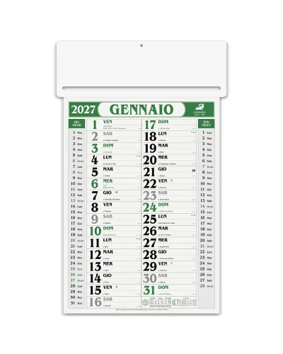 Calendario Olandese Passafoglio 12 mesi carta naturale 70gr