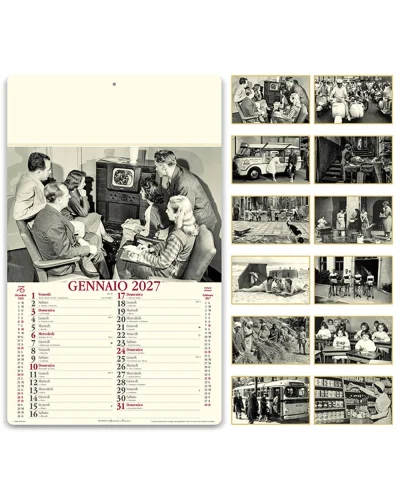 Calendario Come Eravamo 2027 illustrato 12 fogli, 31x52cm