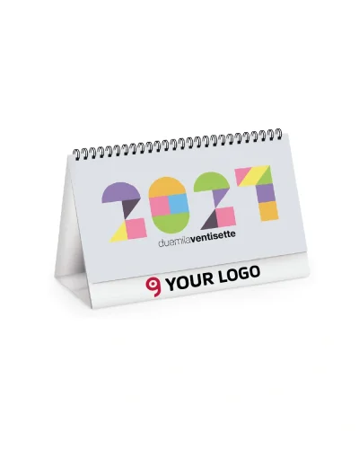 Calendario da tavolo Square Table 2027 bianco 19x14,5cm 13 fogli