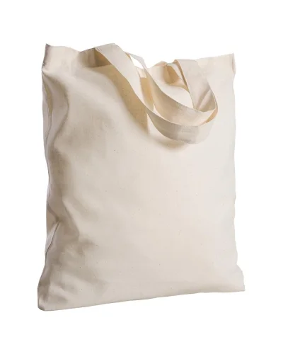 Borsa shopper cotone organico 100% manici corti naturale