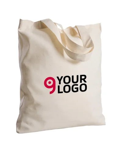 Borsa shopper cotone organico 100% manici corti naturale