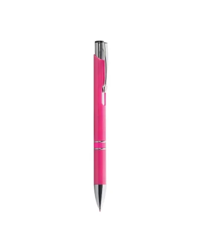 Penna a sfera Vivid nero, plastica colorata, clip metallo cromato