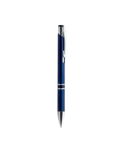 Penna a sfera Vivid nero, plastica colorata, clip metallo cromato Blu scuro