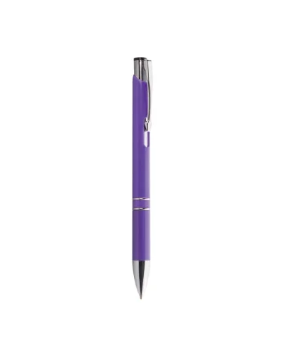 Penna a sfera Vivid nero, plastica colorata, clip metallo cromato