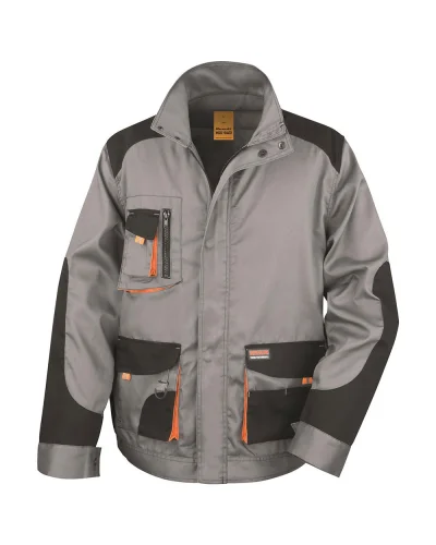 Giacca da lavoro LITE leggera con zip resistente Grey/Black/Orange
