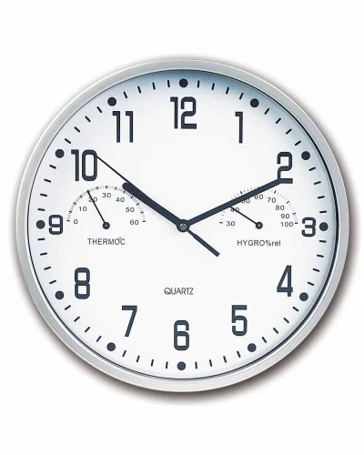 Orologio muro, termometro e igrometro