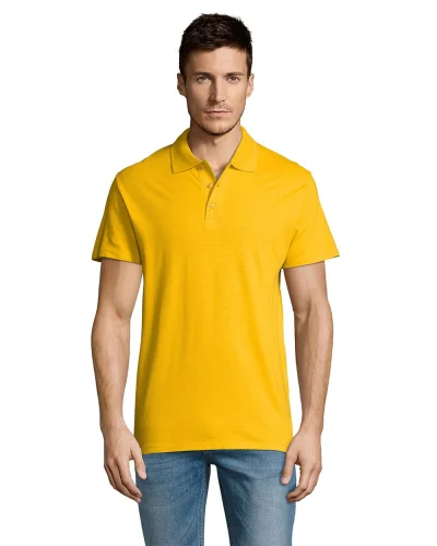 Polo Summer II, 100% Cotone, Regular Fit, 3 Bottoni Giallo Oro