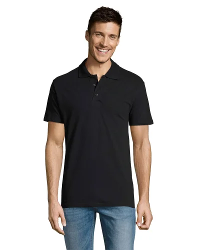 Polo Summer II, 100% Cotone, Regular Fit, 3 Bottoni Blu Navy
