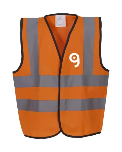 Gilet sicurezza bambino fluo riflettente EN1150 100% poliestere